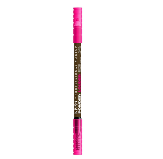NYX PROFESSIONAL MAKEUP Powder Louder Eyebrow Pencil, Brow Pencil with Buildable Volume For Up To 12HR Wear, Vegan Formula - Taupe