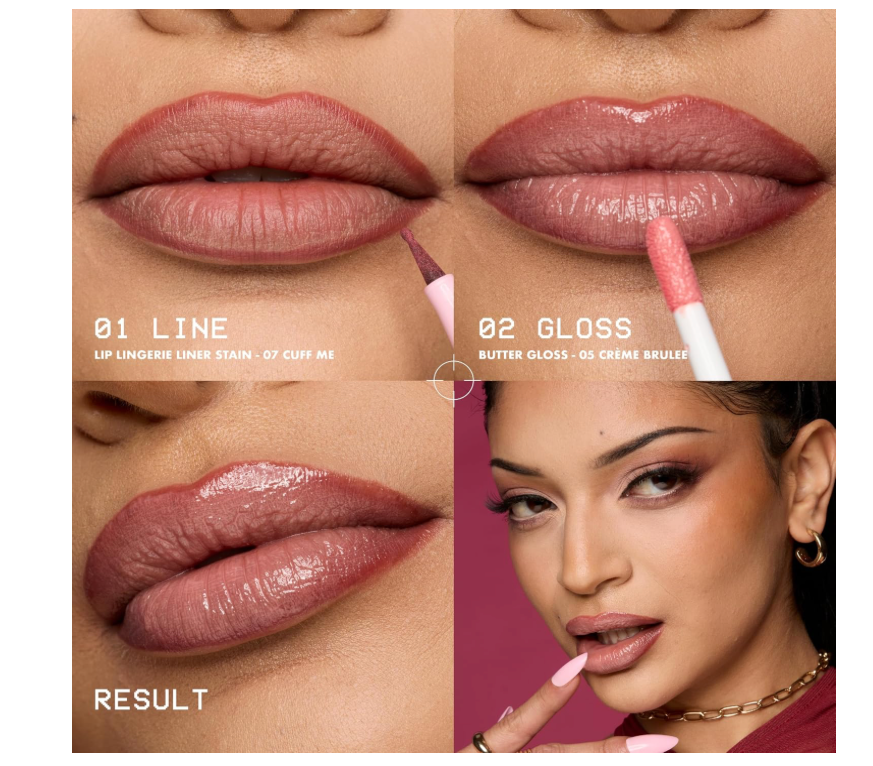 NYX PROFESSIONAL MAKEUP Lip Lingerie Liner Stain, Seamless Make Up with All-Day Color, Waterproof Lip Stain Finish - Send Nudes (Rosewood)