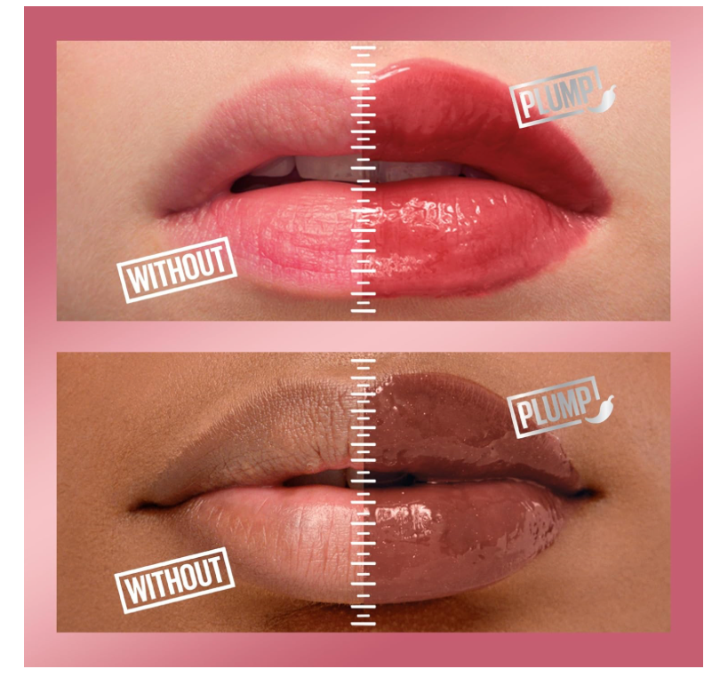 MAYBELLINE Lifter Gloss Lifter Plump, Plumping Lip Gloss with Chili Pepper and 5% Maxi-Lip, Pink Sting, Sheer Bubblegum Pink